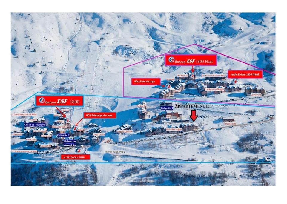 Spacieux Appartement 37M2-T3-Rdc-6 Personnes-100M Remontees Valmeinier Kültér fotó